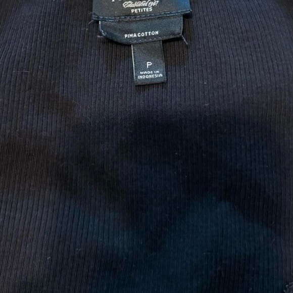 Talbots Black Ribbed Button-Up Cardigan - Picture 3 of 4